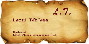 Laczi Tímea névjegykártya